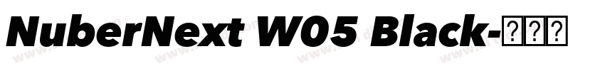 NuberNext W05 Black字体转换